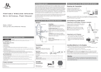 Acoustic Research AW-827 - Owners Manual 